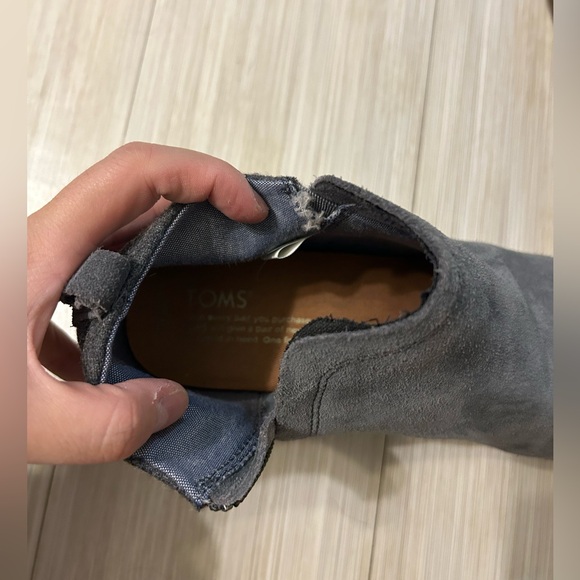 Toms Gray Suede Ankle Booties - Picture 9 of 11